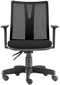 Cadeira Addit Escritório Home-office Baixa Ergonômica - Crepe Preto