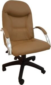 Cadeira Escritório Day Presidente Compre Alegre Giratória Reclínio (Caramelo)