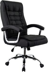 Cadeira Escritório Presidente Munique Preta - Mola Ensacada - Original Conforsit