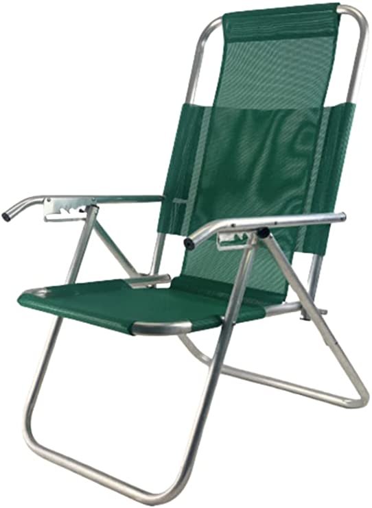 CADEIRA DE PRAIA RECLINÁVEL VIP 150KG (verde bandeira)
