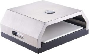  Grilife Forno de pizza para uso externo Grill Top forno de pizza com pedra para grelha a gás ou carvão 