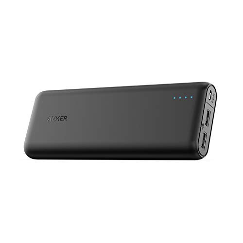 Carregador Portátil PowerBank Anker PowerCore 20.100mAh, 2 portas USB, Tecnologia de Carregamento Rápido, Preto
