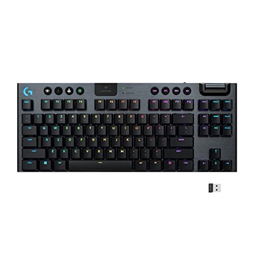 Teclado Mecânico Gamer Sem Fio Logitech G915 TKL com RGB LIGHTSYNC, USB ou Bluetooth, Controles de Mídia, Design Ultrafino, Exclusivo...