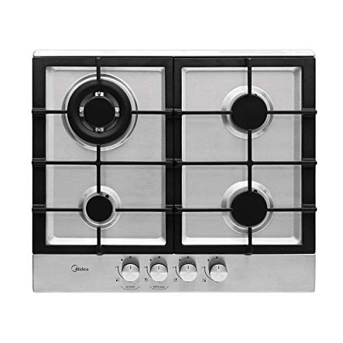 Cooktop Midea 4 Bocas Inox com Tripla-chama e Ferro Fundido Bivolt - CYA4B