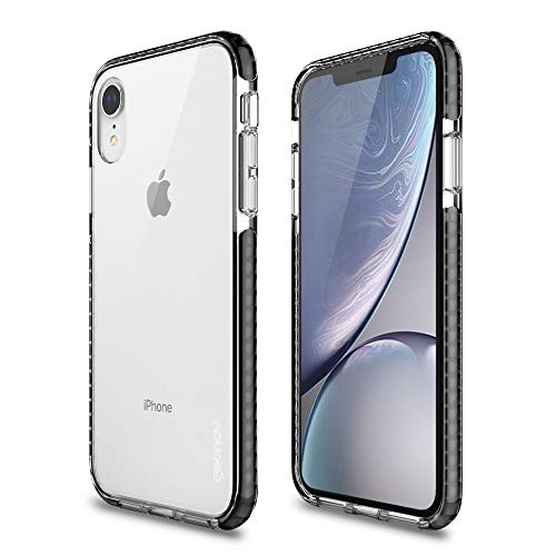 Capa protetora Impact Pro iPhone XR, TPU flexível nas extremidades e ajuda na absorção de impactos, Transparente/Preto, IPIXRB, Geonav